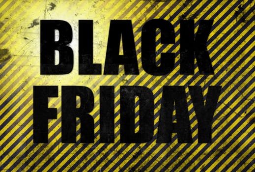 Illustration of the Black Friday sale poster in grunge style