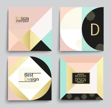 Set of elegant geometric banner template design, vector illustration. Applicable for Covers, Voucher, Posters, Flyers and Banner Designs.