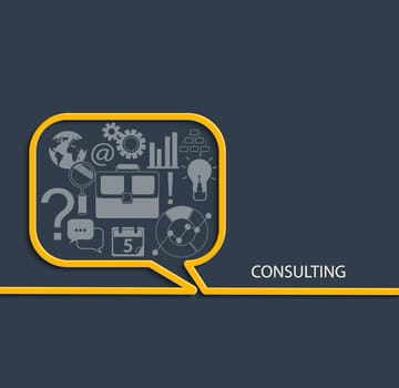 Set of Flat Style Designs. Business Concepts. Consulting Concepts Design, vector.