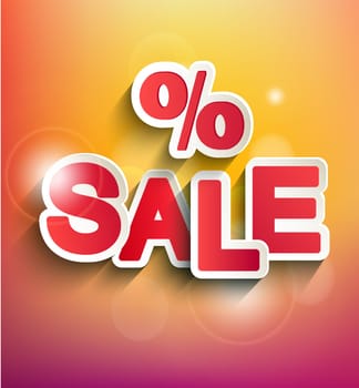 Summer Sale collection. Vector summer background with bokeh.