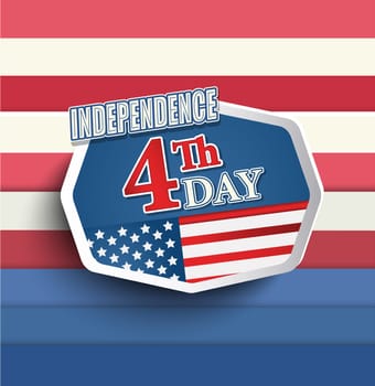 4th of july American independence day badges. Vector illustration.