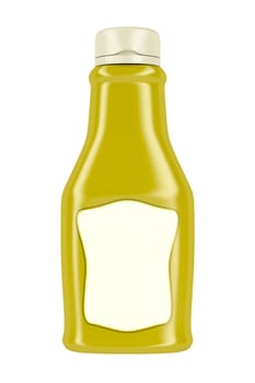 Bottle for mustard or mayonnaise isolated on white background
