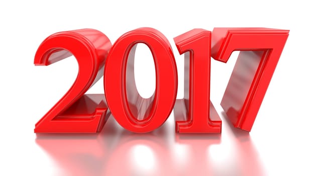 3d 2017. 2016-2017 change represents the new year 2017, three-dimensional rendering
