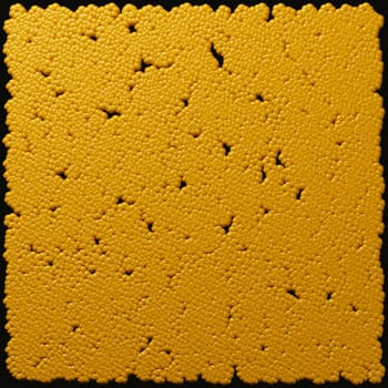 pattern of simple yellow geometrical shapes with black border