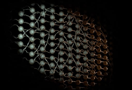Neural net. Neuron network and links. 3d render