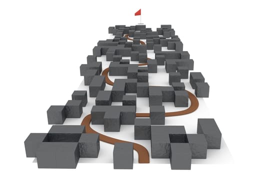 roadmap in labyrinth to problem solve.
