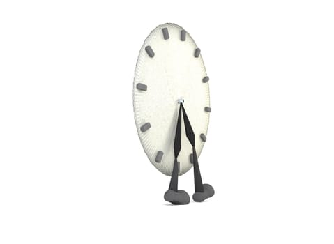 Time is running out isolated on white