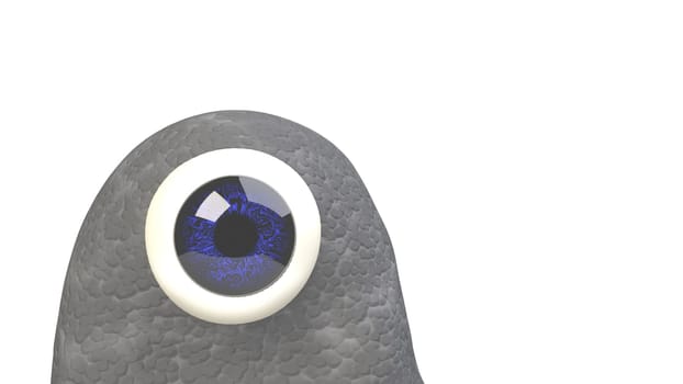 Monster with blue eye looking at you
