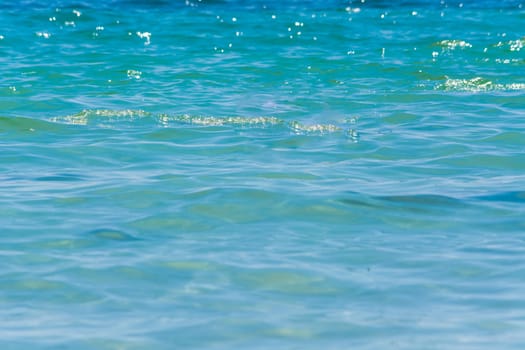 Tropical sea detail,blue water in daylight..