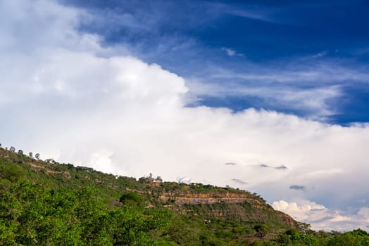 View of the plateau on which sits the town of Barichara, Colombia
