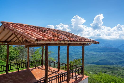 Viewpoint on the outskirts of the historic colonial village of Barichara, Colombia