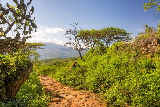 Path from Barichara to Guane in Colombia