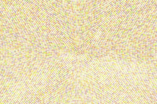 Woven spiral pattern in pastel colors strongly structured..