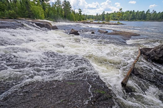 Baldrock Falls in the Wilds of Quetico Provincial Park in Ontario