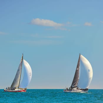 VARNA, BULGARIA - September 30, 2016: Yacht Regatta Pro-Am Race along the Bulgarian Black Sea Coast