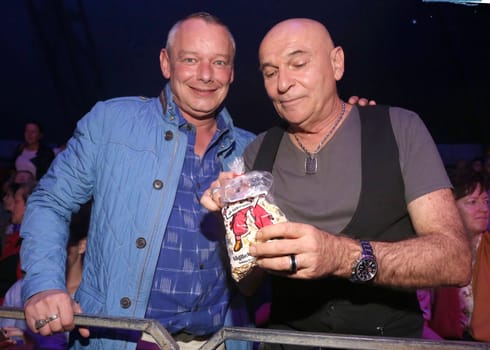 Harry Schulz and Peter Sebastian ,. Circus Knie Premiere in Hamburg