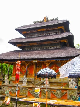 Batuan, Bali, Indonesia - December 28, 2008: The Puseh Batuan Temple at Bali Indonesia