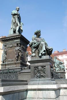 Graz Johann Erzherzog Monument Fountain Monument Fountain Main Square Bronze Austria Austria Styria Provincial Capital UNESCO World Heritage Cityscape Old Town Tourism Top 10