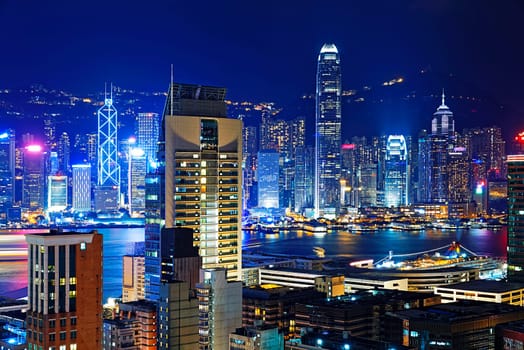Hong Kong skyline at night