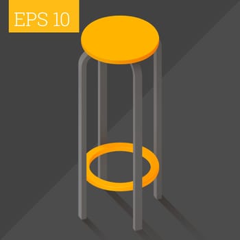 bar chair stool eps10 vector illustration. barstool