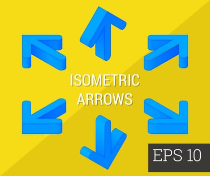 navigation arrows set eps10 vector 3d illustration