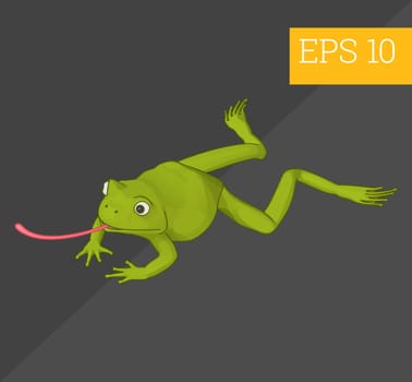 frog toad eps10 vector 3d illustration. tropical fauna