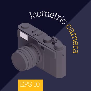 camera eps10 vector illustration. compact photocamera icon