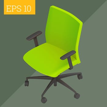 computer chair eps10 vector illustration. office armchair