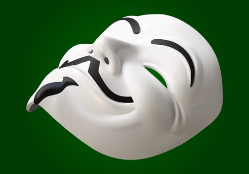 anonymous activist mask eps10 vector 3d illustration