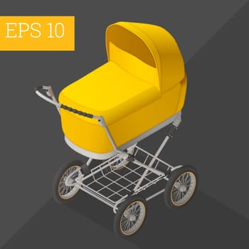 baby carriage eps10 vector illustration. baby pram