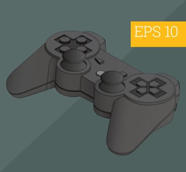 gamepad eps10 vector illustration. console joystick controller
