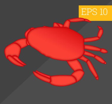 crab eps10 vector 3d illustration. hard-shell crab