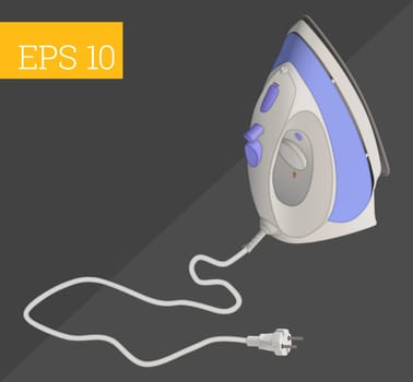 flat iron eps10 vector illustration. laundry equipment