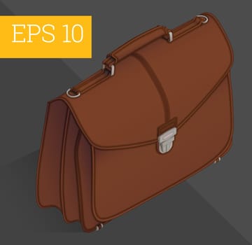 briefcase business eps10 vector illustration. modern handbag