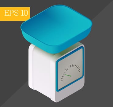 scales eps10 vector illustration. measurement instrument flat.