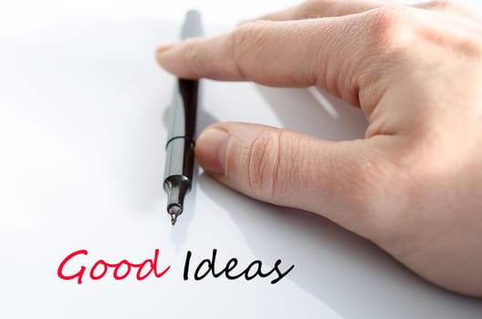 Good ideas text concept isolated over white background