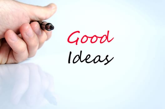 Good ideas text concept isolated over white background