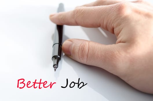 Better job text concept isolated over white background