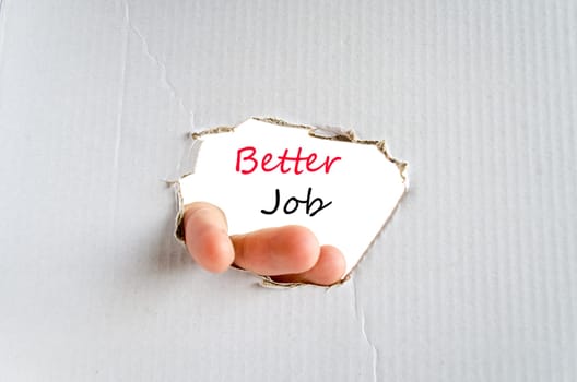 Better job text concept isolated over white background