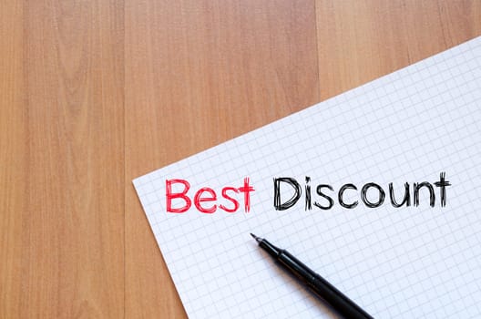 Best discount text concept write on notebook