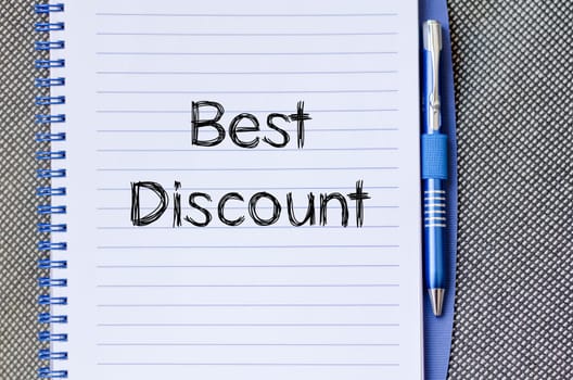 Best discount text concept write on notebook