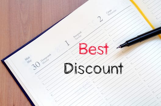 Best discount text concept write on notebook