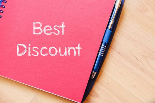 Best discount text concept write on notebook