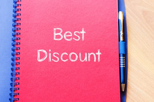 Best discount text concept write on notebook