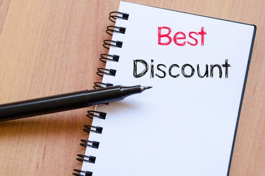 Best discount text concept write on notebook