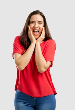 Portrait of a lovely woman smiling