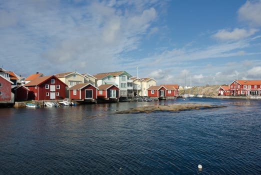 some old boathouse on swedish westoast at smogen