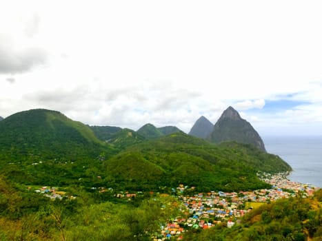 Beautiful beach in Saint Lucia, Caribbean Islands