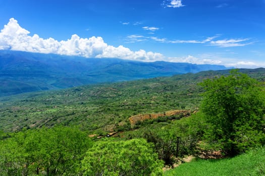 Landscape seen from the outskirts of Barichara, Colombia