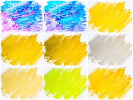 Photo collage of abstract water color textured backgrounds